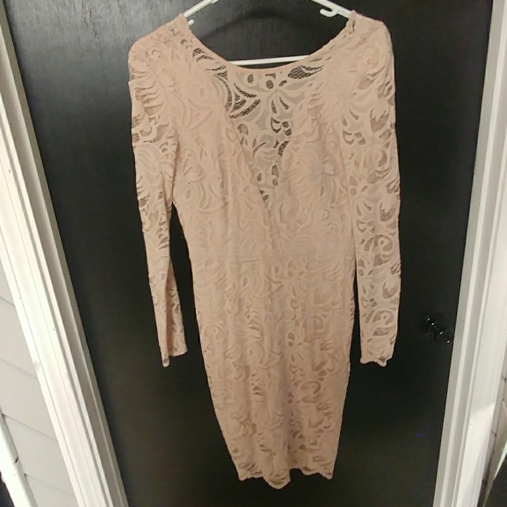 Pink lace dress